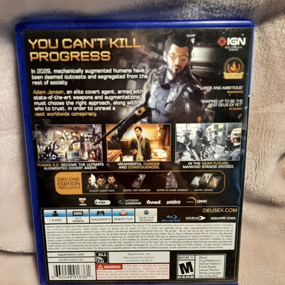 Deus Ex: Mankind Divided day one edition For Playstation 4 - Picture 2 of 3